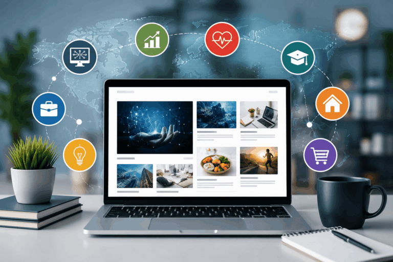 Globalunpaid com homepage showcasing technology, business, finance, health, education, and lifestyle content