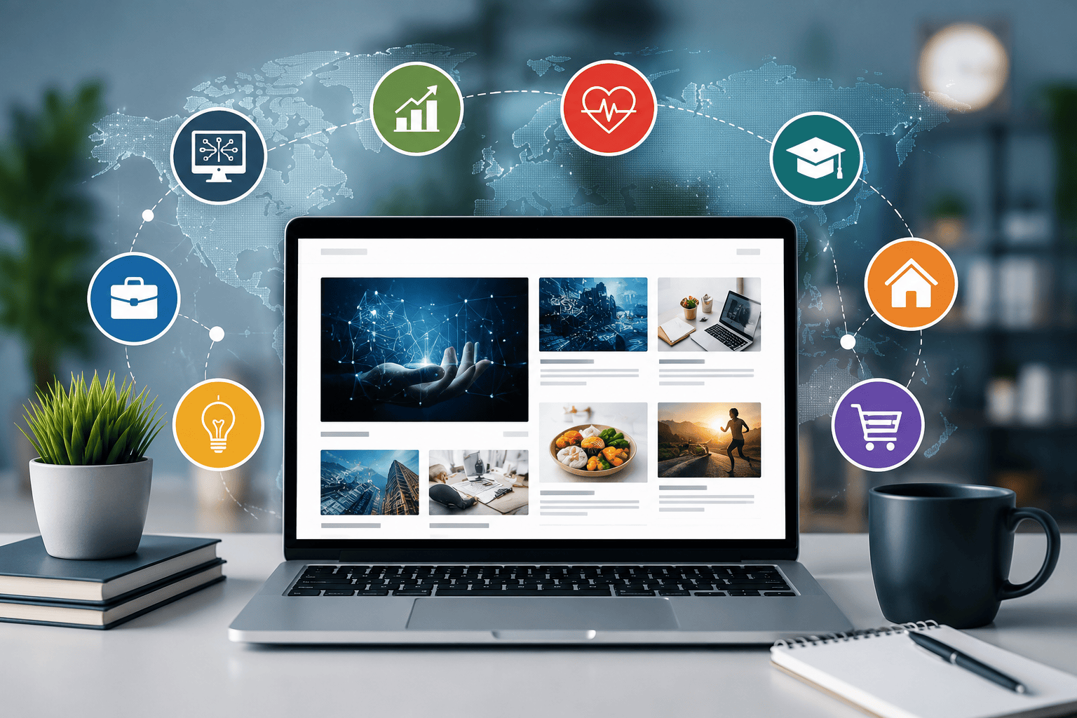 Globalunpaid com homepage showcasing technology, business, finance, health, education, and lifestyle content